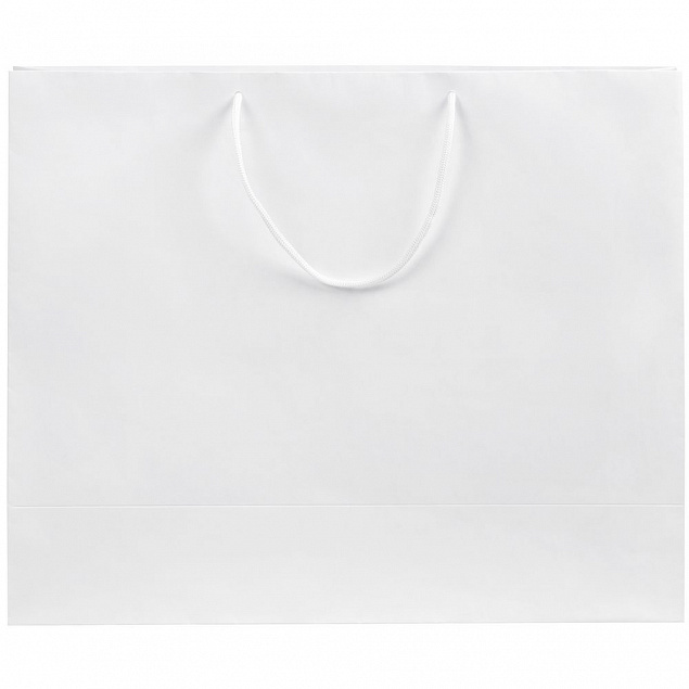 Пакет «Крафт», белый, L с логотипом  заказать по выгодной цене в кибермаркете AvroraStore