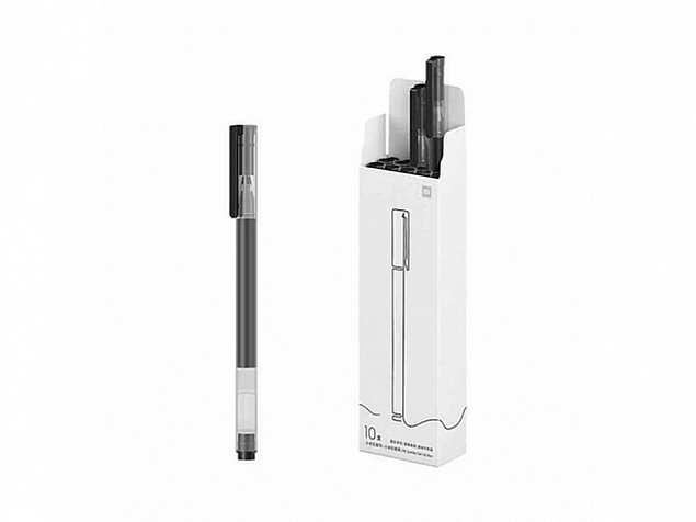 Ручка гелевая Mi High-capacity Gel Pen (10-Pack) MJZXB02WCHW (BHR4603GL) с логотипом  заказать по выгодной цене в кибермаркете AvroraStore