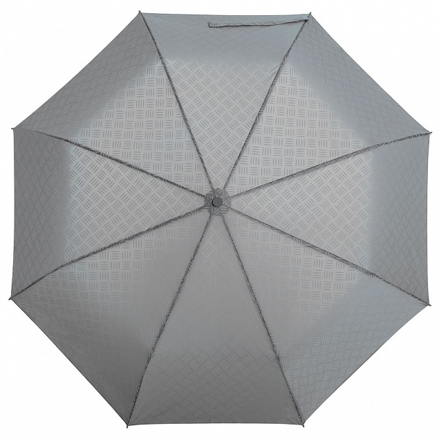 Зонт складной Hard Work, серый с логотипом  заказать по выгодной цене в кибермаркете AvroraStore