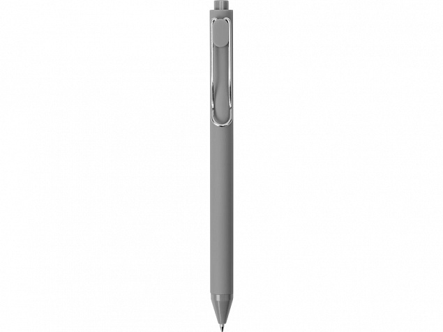 Ручка пластиковая шариковая Clip, софт-тач, черный с логотипом  заказать по выгодной цене в кибермаркете AvroraStore