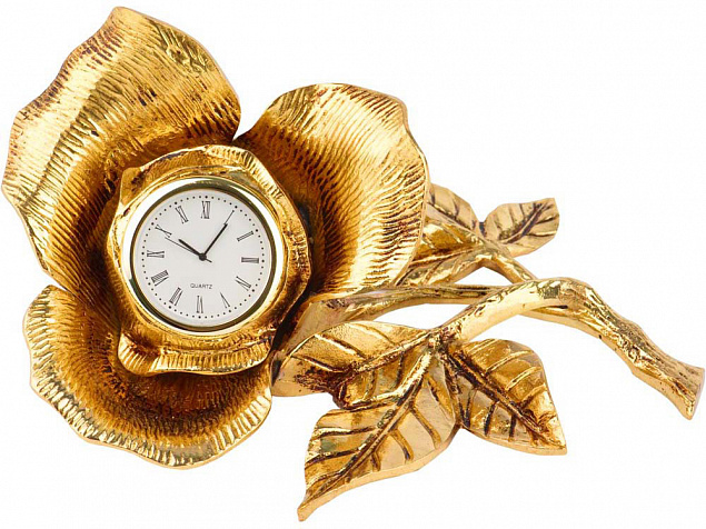 Часы настольные «Роза» с логотипом  заказать по выгодной цене в кибермаркете AvroraStore