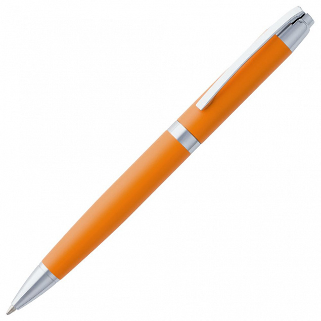 Ручка шариковая Razzo Chrome, оранжевая с логотипом  заказать по выгодной цене в кибермаркете AvroraStore