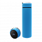 Термос Reactor софт-тач с датчиком температуры (голубой) с логотипом  заказать по выгодной цене в кибермаркете AvroraStore