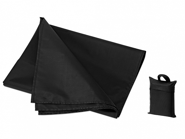 Плед для пикника Spread в сумочке, черный с логотипом  заказать по выгодной цене в кибермаркете AvroraStore