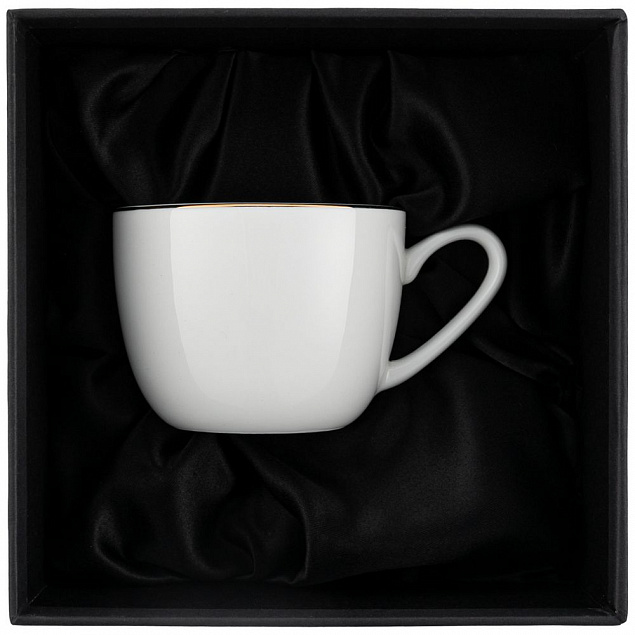 Кофейная пара Mansion Select, белая с золотистой отводкой с логотипом  заказать по выгодной цене в кибермаркете AvroraStore