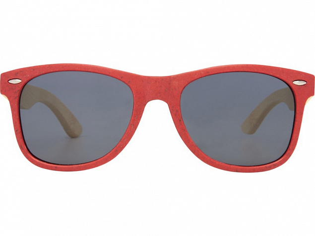 Sun Ray очки с бамбуковой оправой, красный с логотипом  заказать по выгодной цене в кибермаркете AvroraStore