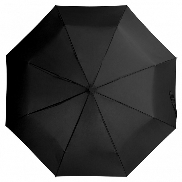Зонт складной Basic, черный с логотипом  заказать по выгодной цене в кибермаркете AvroraStore