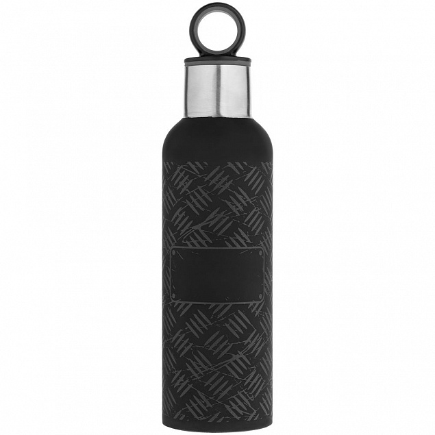 Tермобутылка Hard Work Black, черная с логотипом  заказать по выгодной цене в кибермаркете AvroraStore