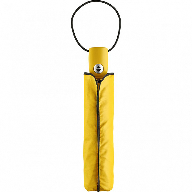 Зонт складной AOC, желтый с логотипом  заказать по выгодной цене в кибермаркете AvroraStore