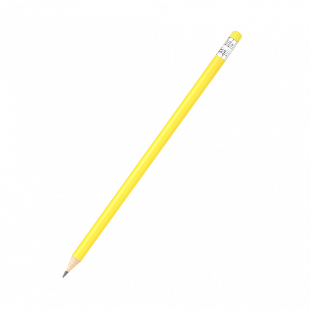 Карандаш Largo с цветным корпусом - Желтый KK с логотипом  заказать по выгодной цене в кибермаркете AvroraStore