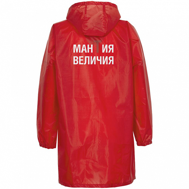 Дождевик «Мантия величия», красный с логотипом  заказать по выгодной цене в кибермаркете AvroraStore