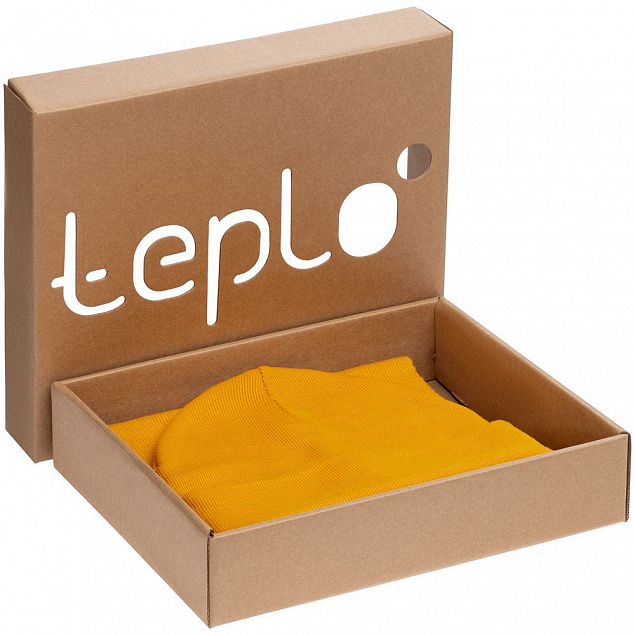 Коробка Teplo, малая, крафт с логотипом  заказать по выгодной цене в кибермаркете AvroraStore