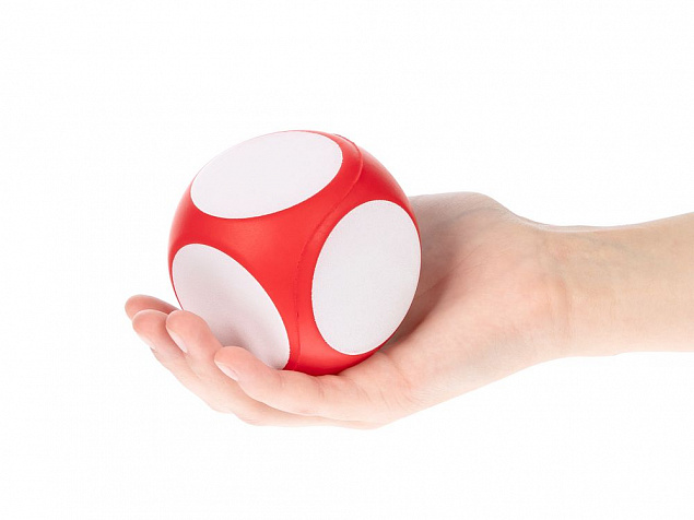 Антистресс «Куб», красный с логотипом  заказать по выгодной цене в кибермаркете AvroraStore