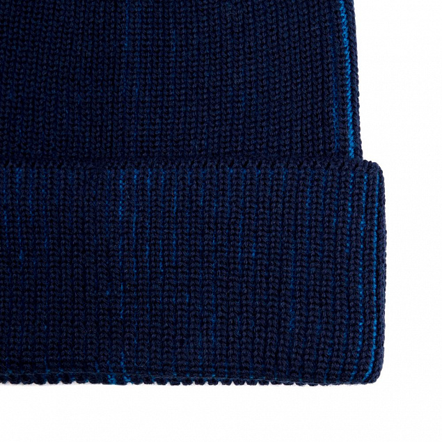 Шапка Nobilis, темно-синяя с синим с логотипом  заказать по выгодной цене в кибермаркете AvroraStore