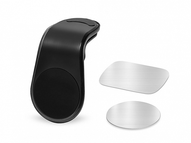 Магнитный держатель для телефона Magrip, черный с логотипом  заказать по выгодной цене в кибермаркете AvroraStore