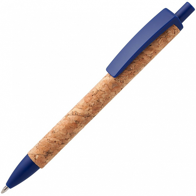 Ручка шариковая Grapho, синяя с логотипом  заказать по выгодной цене в кибермаркете AvroraStore