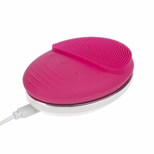Силиконовая щетка для лица FC03, розовая с логотипом  заказать по выгодной цене в кибермаркете AvroraStore