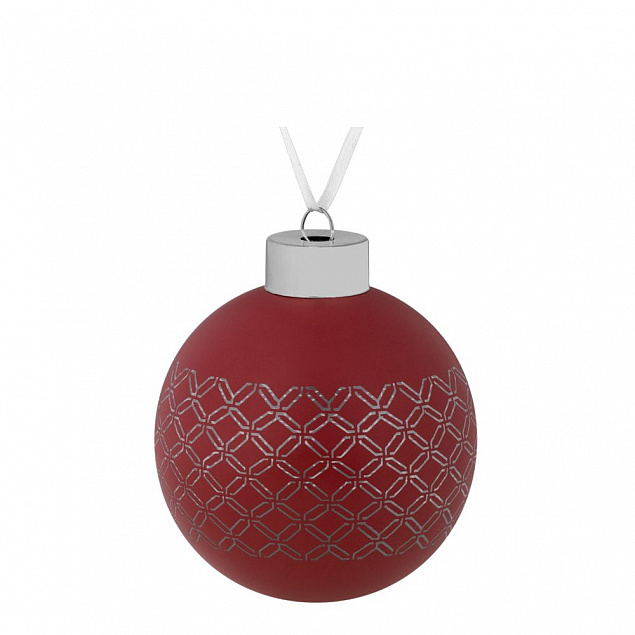 Елочный шар Queen, 8 см, красный с логотипом  заказать по выгодной цене в кибермаркете AvroraStore