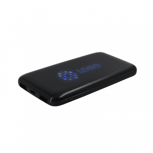 Внешний аккумулятор с подсветкой Bplanner Power 4 ST, 8000 mAh (Синий) с логотипом  заказать по выгодной цене в кибермаркете AvroraStore