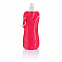 Складная бутылка для воды, 400 мл, красный с логотипом  заказать по выгодной цене в кибермаркете AvroraStore