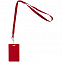 Лента с карабином Colorplan, красная с логотипом  заказать по выгодной цене в кибермаркете AvroraStore