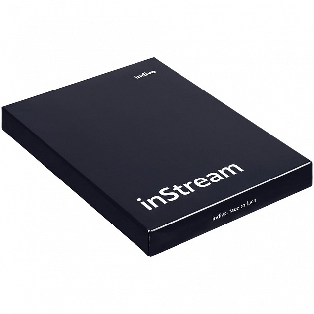 Обложка для паспорта inStream, серая с логотипом  заказать по выгодной цене в кибермаркете AvroraStore
