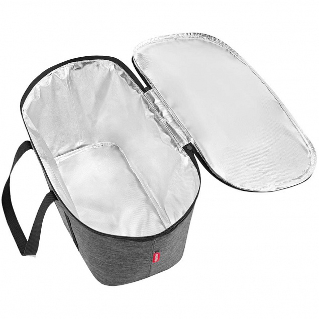 Термосумка Coolerbag Twist, серый меланж с логотипом  заказать по выгодной цене в кибермаркете AvroraStore