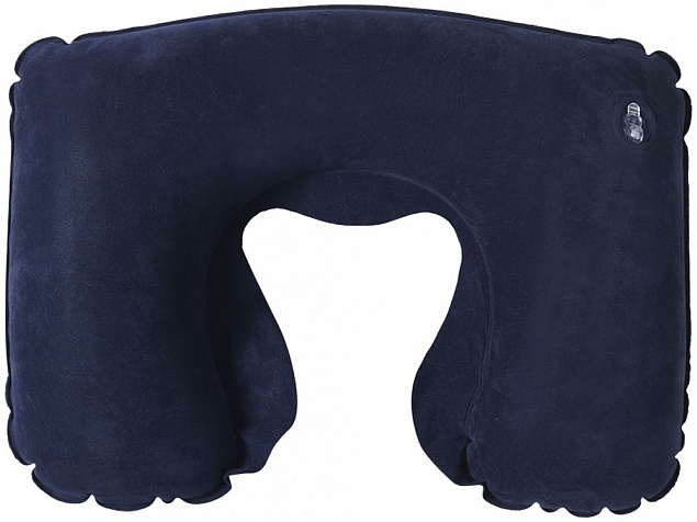Подушка надувная Detroit, темно-синяя с логотипом  заказать по выгодной цене в кибермаркете AvroraStore