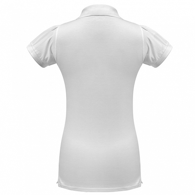 Рубашка поло женская Heavymill белая с логотипом  заказать по выгодной цене в кибермаркете AvroraStore