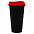 Стакан с крышкой Color Cap Black, черный с фиолетовым с логотипом  заказать по выгодной цене в кибермаркете AvroraStore