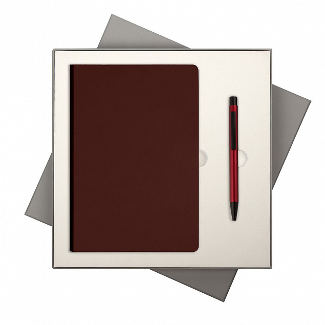Подарочный набор Portobello/Spark бургунди (Ежедневник недат А5, Ручка) с логотипом  заказать по выгодной цене в кибермаркете AvroraStore