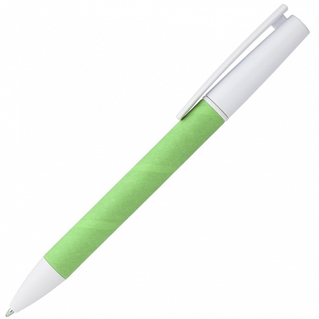 Ручка шариковая Pinokio, зеленая с логотипом  заказать по выгодной цене в кибермаркете AvroraStore