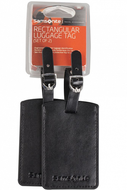 Набор из 2 бирок Luggage Accessories, черный с логотипом  заказать по выгодной цене в кибермаркете AvroraStore