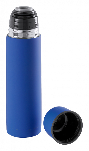 Термос 500 мл,синий с логотипом  заказать по выгодной цене в кибермаркете AvroraStore