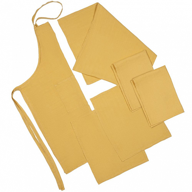 Набор полотенец Fine Line, желтый с логотипом  заказать по выгодной цене в кибермаркете AvroraStore