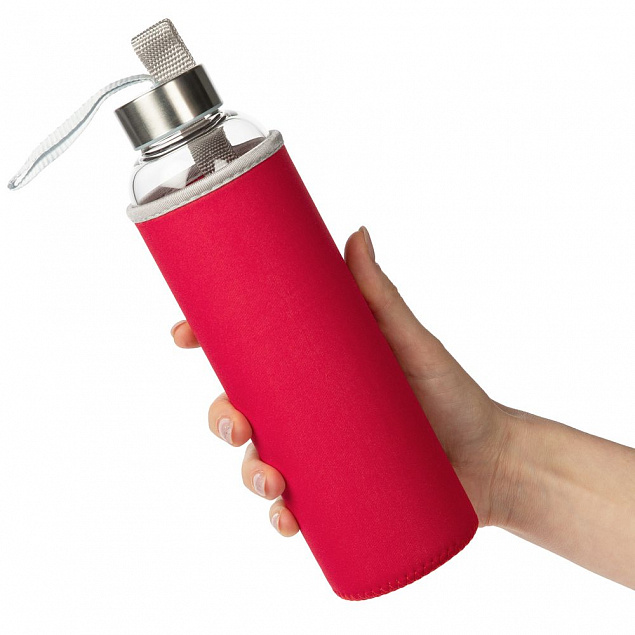 Бутылка для воды Sleeve Ace, красная с логотипом  заказать по выгодной цене в кибермаркете AvroraStore