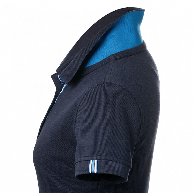 Рубашка поло женская AVON LADIES, темно-синяя с логотипом  заказать по выгодной цене в кибермаркете AvroraStore