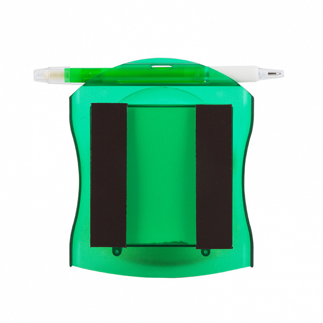 Блокнот на магните "Pinme", зеленая# с логотипом  заказать по выгодной цене в кибермаркете AvroraStore