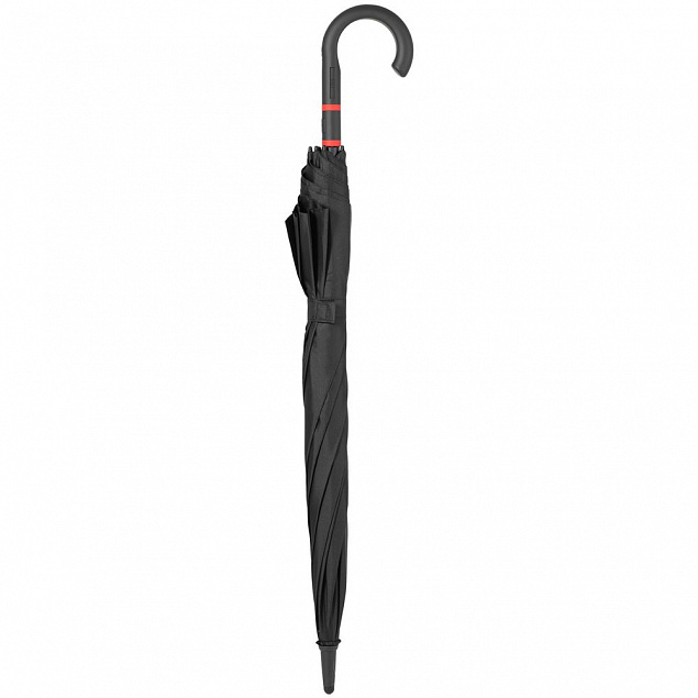Зонт-трость с цветными спицами Color Style ver.2, красный с логотипом  заказать по выгодной цене в кибермаркете AvroraStore