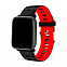 браслет к часам SAM черный/красный с логотипом  заказать по выгодной цене в кибермаркете AvroraStore
