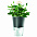 Горшок для растений с функцией самополива Flowerpot, фарфоровый, серый с логотипом  заказать по выгодной цене в кибермаркете AvroraStore