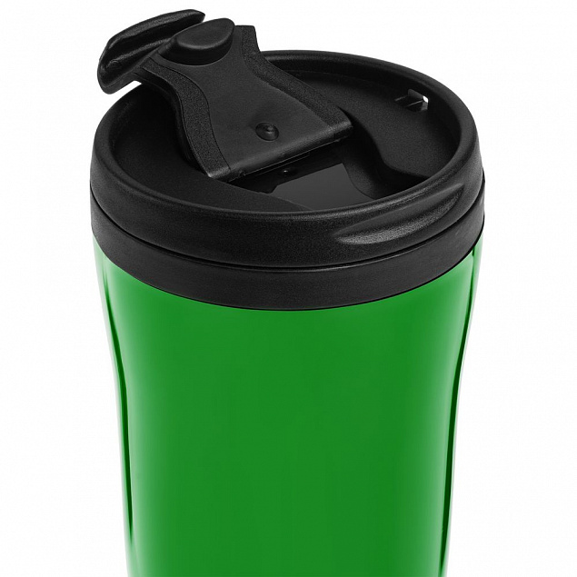 Термостакан Sagga, зеленый с логотипом  заказать по выгодной цене в кибермаркете AvroraStore