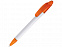 Ручка шариковая Celebrity Эвита, белый/оранжевый с логотипом  заказать по выгодной цене в кибермаркете AvroraStore