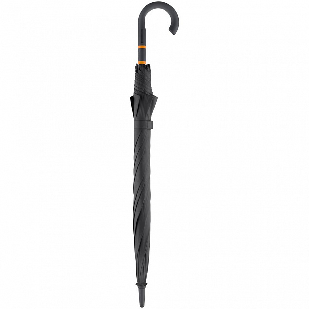 Зонт-трость с цветными спицами Color Style, оранжевый с логотипом  заказать по выгодной цене в кибермаркете AvroraStore