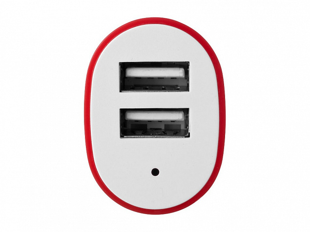 Адаптер автомобильный Pole, красный с логотипом  заказать по выгодной цене в кибермаркете AvroraStore
