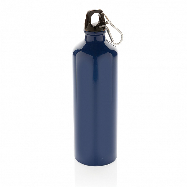 Алюминиевая бутылка для воды XL с карабином с логотипом  заказать по выгодной цене в кибермаркете AvroraStore