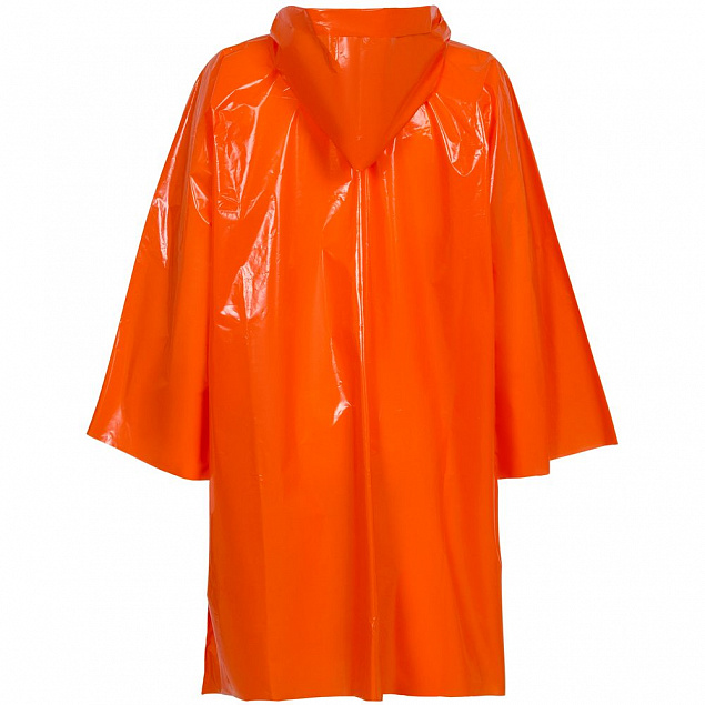 Дождевик-плащ CloudTime, оранжевый с логотипом  заказать по выгодной цене в кибермаркете AvroraStore