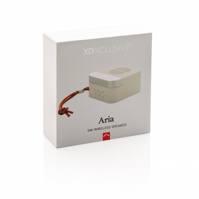 Беспроводная колонка Aria, 5W с логотипом  заказать по выгодной цене в кибермаркете AvroraStore