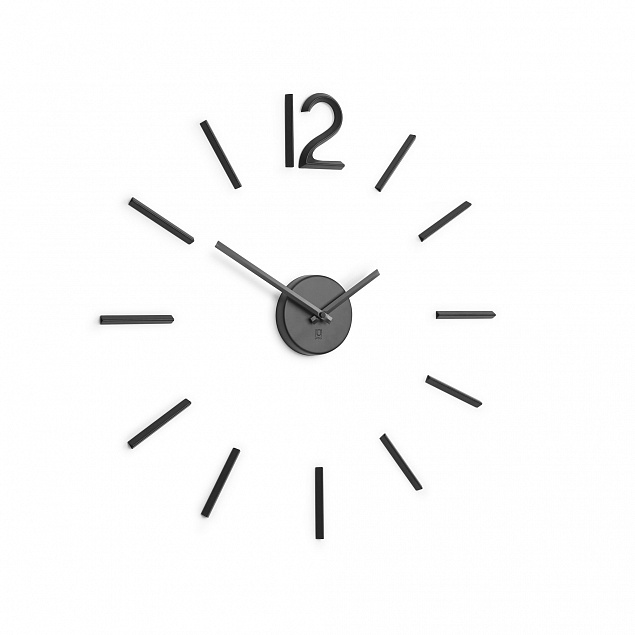 Настенные часы Blink, черные с логотипом  заказать по выгодной цене в кибермаркете AvroraStore
