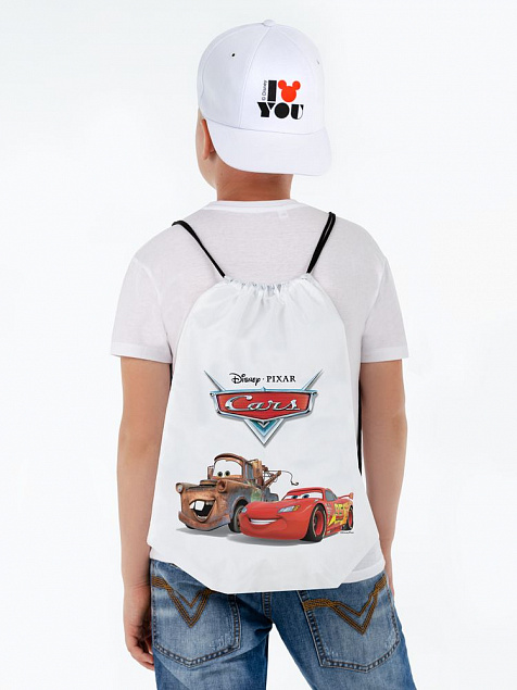 Рюкзак McQueen and Mater, белый с логотипом  заказать по выгодной цене в кибермаркете AvroraStore